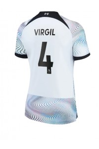 Liverpool Virgil van Dijk #4 Fotballdrakt Borte Klær Dame 2022-23 Korte ermer